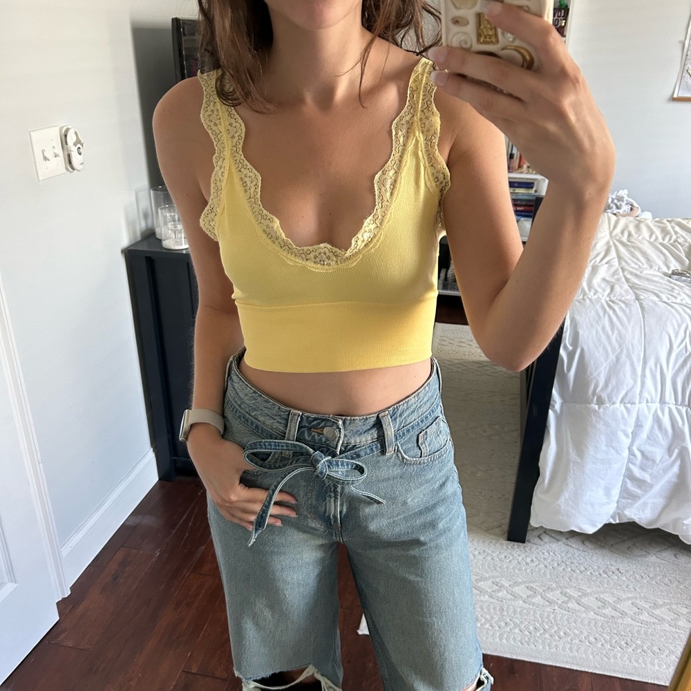 Urban Outfitters Yellow Lace Bralette